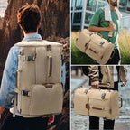 G-FAVOR 40L Travel Backpack, Vintage Canvas Rucksack Convertible Duffel Bag - Image 2