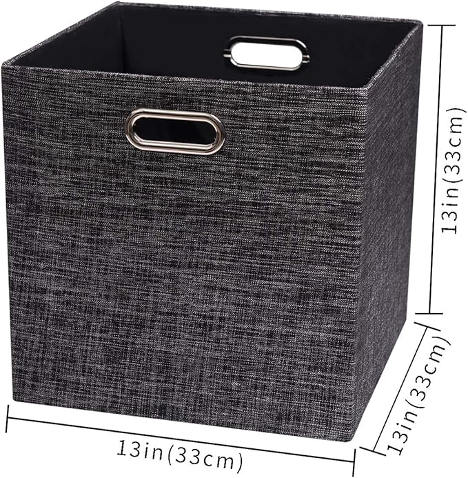 Posprica Fabric Storage Cubes, 13×13×13 cube storage bins, Foldable Drawers - Image 4