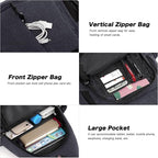 MOSISO Sling Backpack, Canvas Crossbody Hiking Daypack Bag - Image 4