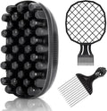 Belongtous Premium Twist Hair Sponge Brush, Twist Styler Comb Set for Men & Women, Metal Brush Pick and Twist Comb for Afro, Curly, Coiled, Short Hair