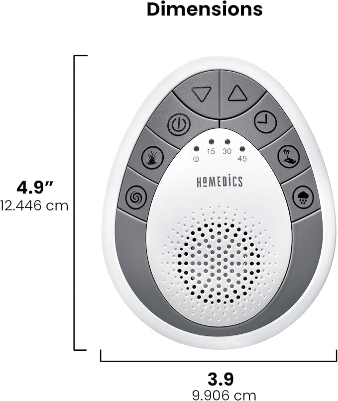 Homedics Rejuvenate Traveler White Noise Sound Machine, Portable Sound Machine - Image 8
