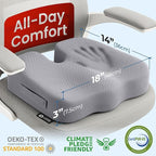 5 STARS UNITED Seat Cushion for Tailbone Pain Relief – Memory Foam Cushion for - Image 2