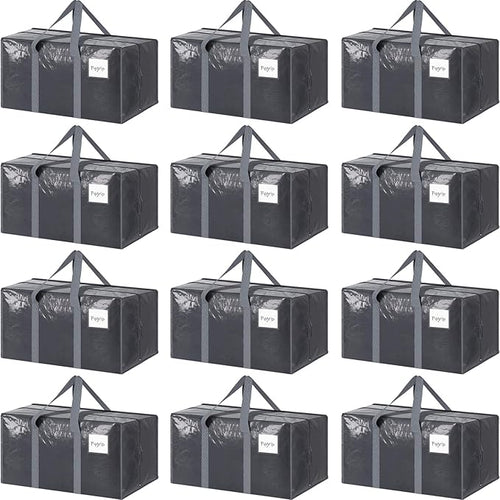 12 Pack Extra Heavy Duty Large Moving Bags by Fygrip