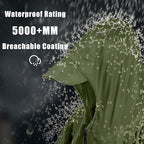 Coralrain Hooded Rain Poncho Lightweight Waterproof Unisex Raincoat Jacket - Image 2