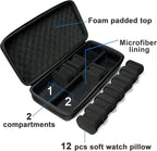 12 slots Watch Case, hard watch travel case, storage box, padded case - Image 4