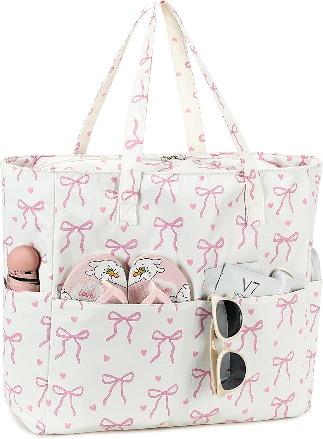 LEDAOU Beach Bag Waterproof Sandproof Women Tote Bag Pool Bag - Image 8
