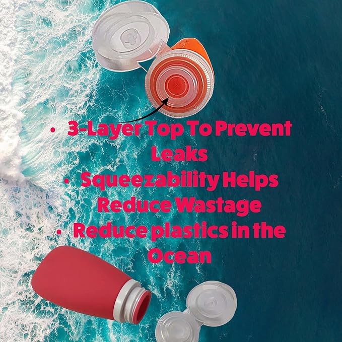 Travel Bottles for Toiletries, TSA Approved 3 oz Leak Proof Silicone Soft - Image 4