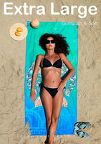 6 Pack Microfiber Lightweight Beach Towel Sand Free Quick Dry Absorbent Thin - Image 3