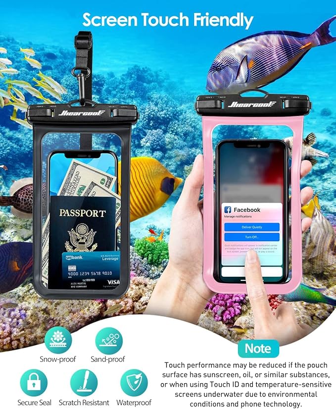 Hiearcool Universal Waterproof Case, Waterproof Phone Pouch Compatible - Image 6