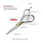 Suvorna Beard & Mustache Scissors for Men - 5" Grooming Scissors for Trimming, Cutting, and Shaping Facial Hair - Japanese Steel Hair Cutting Scissors for Barbers, Professionals & Home Use