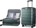 KROSER Carry On Luggage with Spinner Wheels & Built-in TSA Lock, Expandable Top by KROSER