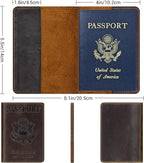 BIAOTIE Premium Leather Passport Holder Covers, Rfid Travel Wallet Passport - Image 3