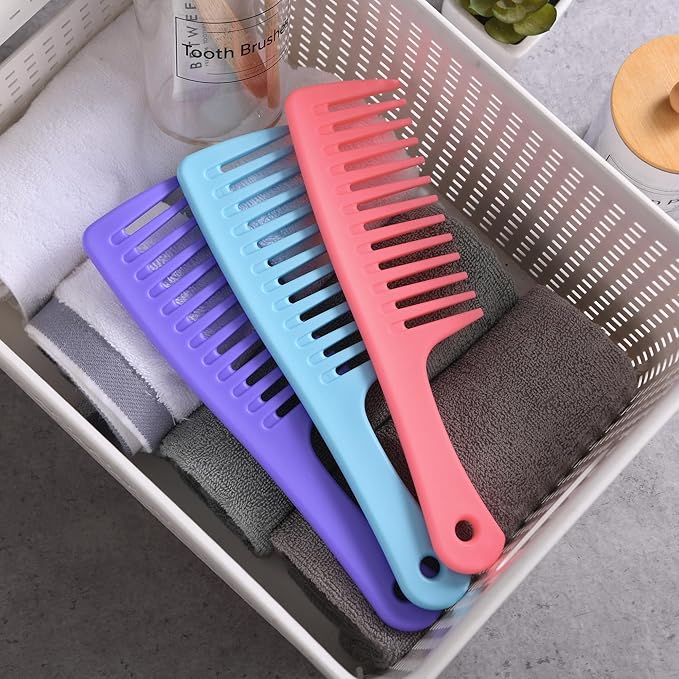 Wide Tooth comb, Large Detangling Comb for Women and Men, Durable Styling Brush for Curly, Long, Wet Hair Types - Professional Hair Care.