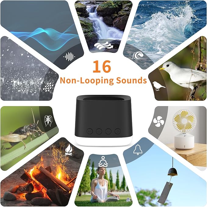 Portable Sound Machine, Mini Travel White Noise Machine - Image 6