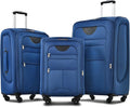 Merax Softside Luggage Set Softshell Lightweight 3 Piece Spinner Suitcase 22" by Merax