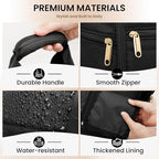 Wig Storage Bag Holds 3 Wigs Hair Tools Travel Bag Full-Open Breathable Organizer Case for Clips, Hair Dryer, Flat Curling Iron Brushes,Cosmetic Toiletry Tote Christmas Gift for Women Stylist