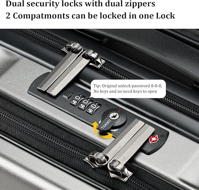 16 Inch Carry On Luggage with 2 Compartments - Image 6