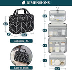 PAVILIA Hanging Toiletry Bag Travel Bag Women Men, Foldable Cosmetic Organizer - Image 2