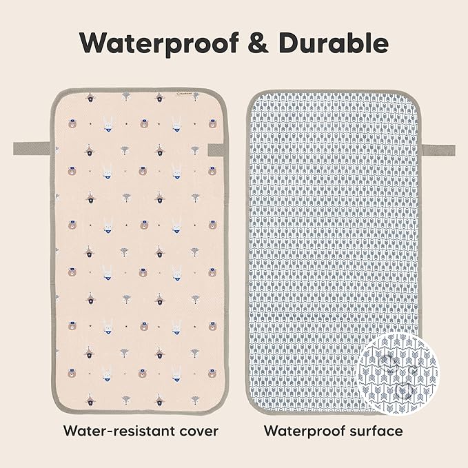 KeaBabies Portable Diaper Changing Pad, Easy Wipe Clean - Image 4