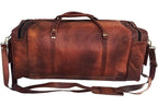 Real Goat Vintage Leather Large Travel Duffel Luggage Handmade, Hiking vintage - Image 3
