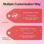 4 PCS Personalized Metal Luggage Tag – Personalized Engraved Suitcase Tag - Image 5