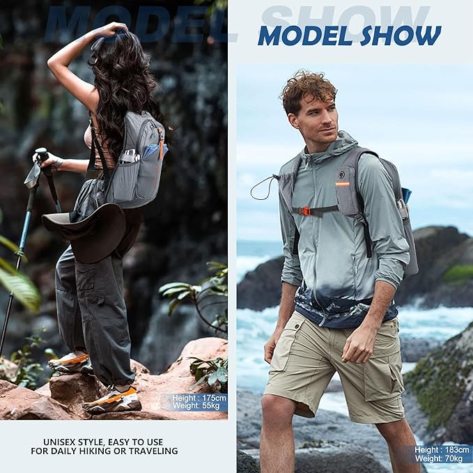 15L Small Hiking Backpack for Men Women Foldable Packable Back Pack Ultralight - Image 8