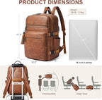 Shrrie Laptop Backpack for Women, Vegan Leather Backpack Work Computer - Image 5