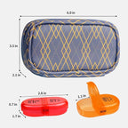 Serfeymi Weekly Travel Pill Organizer 2 Times A Day AM PM Upgraded Rainbow Pill - Image 2
