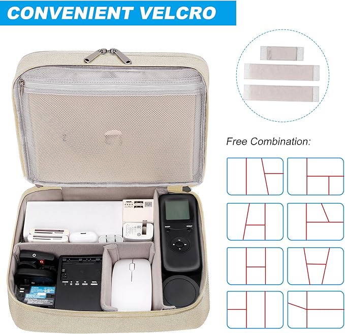 Electronic Organizer Travel Case, Travel Cord Organizer Case Portable - Image 5