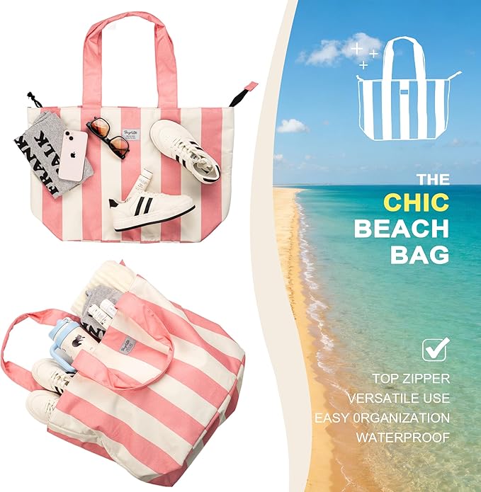 Beach Bags Waterproof Sandproof, XL Large Pool Tote Bag - Image 7