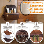 3-in-1 unisex PU toiletry bag: laser engraving & detachable waterproof section. - Image 2
