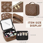 Travel Makeup Bag with LED Mirror – Waterproof Cosmetic Train Case with - Image 4
