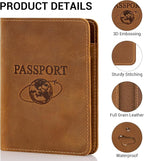 BIAOTIE Premium Leather Passport Holder Covers, Rfid Travel Wallet Passport - Image 4