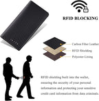 VISOUL Mens Leather Long Checkbook Bifold Wallets - Image 3