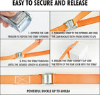 Cartman 1" x 12'Lashing Straps Cargo Tie-Down Strap Up to 600lbs, 10pk in Carry - Image 4