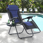 MFSTUDIO Padded Zero Gravity Recliner Chair Set of 2, Folding Patio Lounge - Image 2
