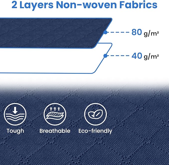 Fab totes 3 Pack Clothes Storage, Foldable Thick Fabric Blanket Storage Bags - Image 3