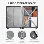 LEVEL8 Elegance Matte Luggage Set, 20 Inch Carry-on Luggage, 28“ Large Suitcase - Image 6
