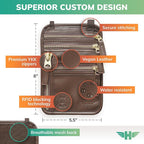 HERO Neck Wallet, RFID Blocking Passport Holder, Vegan Leather Travel Pouch - Image 3