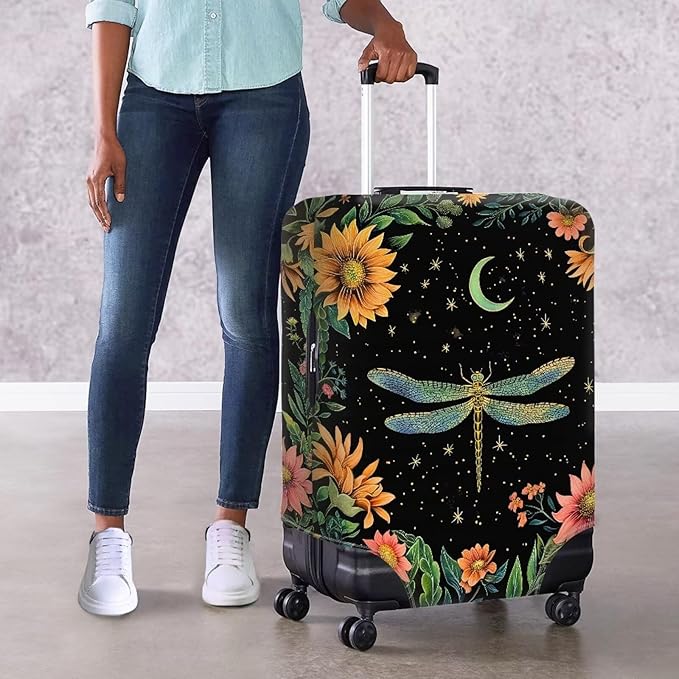 Dragonfly Luggage Cover for Womenn Girl Anti-Scratch Suitcase Covers Fit 18-21 - Image 4