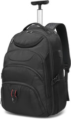 Boavan Wheeled Backpack, 18.4 inch Water Resistant Rolling Backpack, Carry on by Boavan
