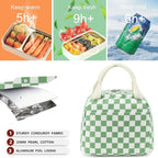 Bluboon Lunch Bag for Women Men Cute Corduroy Lunch Tote Bags Reusable - Image 7