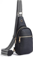 Telena Small Sling Bag for Women Leather Crossbody Fanny Packs Chest Bag for by Telena