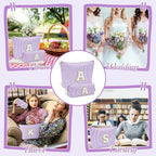 YOOLIFE Personalized Cute Purple Initial Cosmetic Makeup Pouch - Image 5