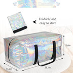 2 Pack Heavy Duty Moving Bags Extra Large Waterproof Foldable Clothing Storage - Image 3