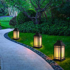 11" Solar Lantern Outdoor Garden Hanging Lanterns Waterproof LED Vintage - Image 6