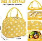 Bluboon Lunch Bag for Women Men Cute Corduroy Lunch Tote Bags Reusable - Image 4