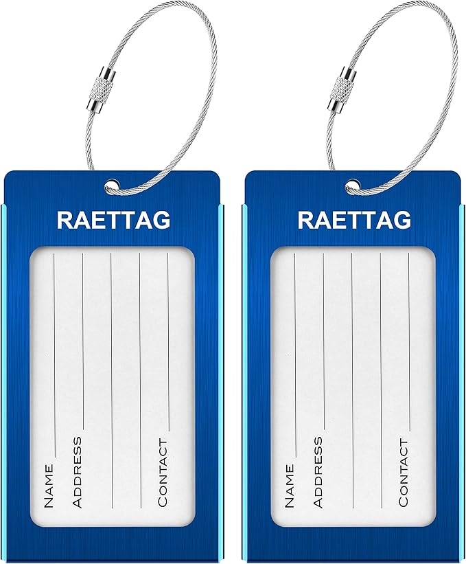 Luggage Tags Metal Suitcase Tags Travel Bag ID Identifier Luggage Tag by WeBravery