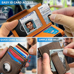 Airtag Wallet for Men, with Money Clip 10 Cards Metal Case Smart Slim Pop Up - Image 5