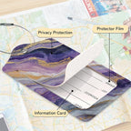 3 Pack PU Leahter Abstract Marble Liquild Luggage Tag - Image 4